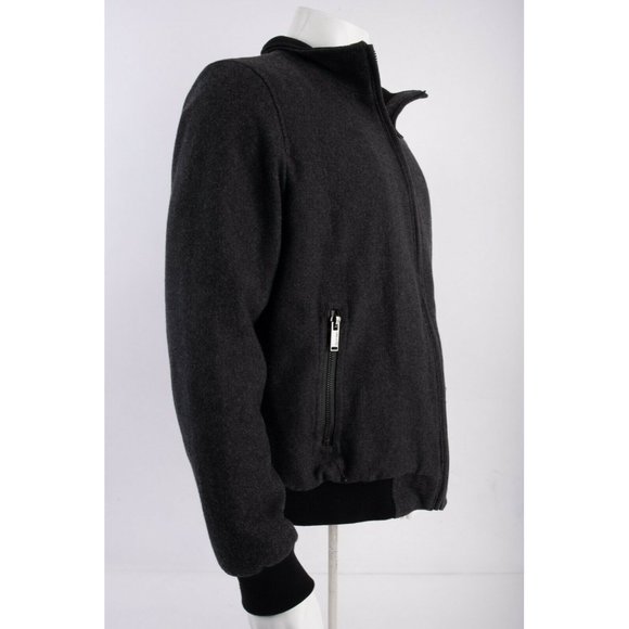 Calvin Klein Mens M Wool Bomber Jacket Coat Gray - Picture 5 of 7